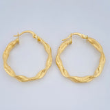 Hoop Earrings Tori 2.8gr / 1.2in / 18K Gold Yellow &