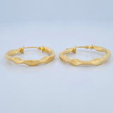 Hoop Earrings Tori 2.8gr / 1.2in / 18K Gold Yellow &