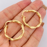 Hoop Earrings Tori 2.8gr / 1.2in / 18K Gold Yellow &