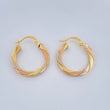 Majo Hoop Earrings 2.2gr / 0.9in / Three 18K Golds &