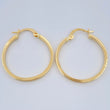 Tribal Hoop Earrings 1.45gr / 1.1in / 18K Yellow Gold &