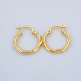 Hoop Earrings Lore 1gr / 0.7in / 18K Gold