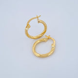 Hoop Earrings Lore 1gr / 0.7in / 18K Gold