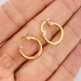 Hoop Earrings Lore 1gr / 0.7in / 18K Gold