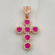 Dije Cruz Tupida 2.45gr / 1 1/4 in / Oro Rosa 18K $