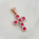 Dije Cruz Tupida 2.45gr / 1 1/4 in / Oro Rosa 18K $