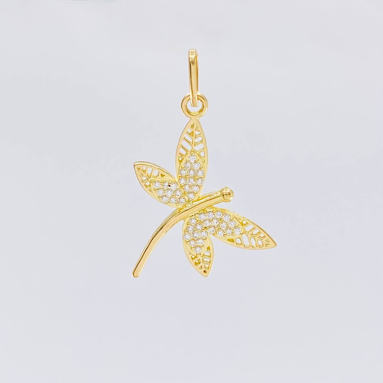 Pendant Dragonfly 1.9 g / 1 1/4 in Yellow Gold 18K