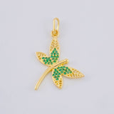 Pendant Dragonfly 1.95 g / 1 1/4 in Yellow Gold 18K