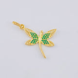 Pendant Dragonfly 1.95 g / 1 1/4 in Yellow Gold 18K