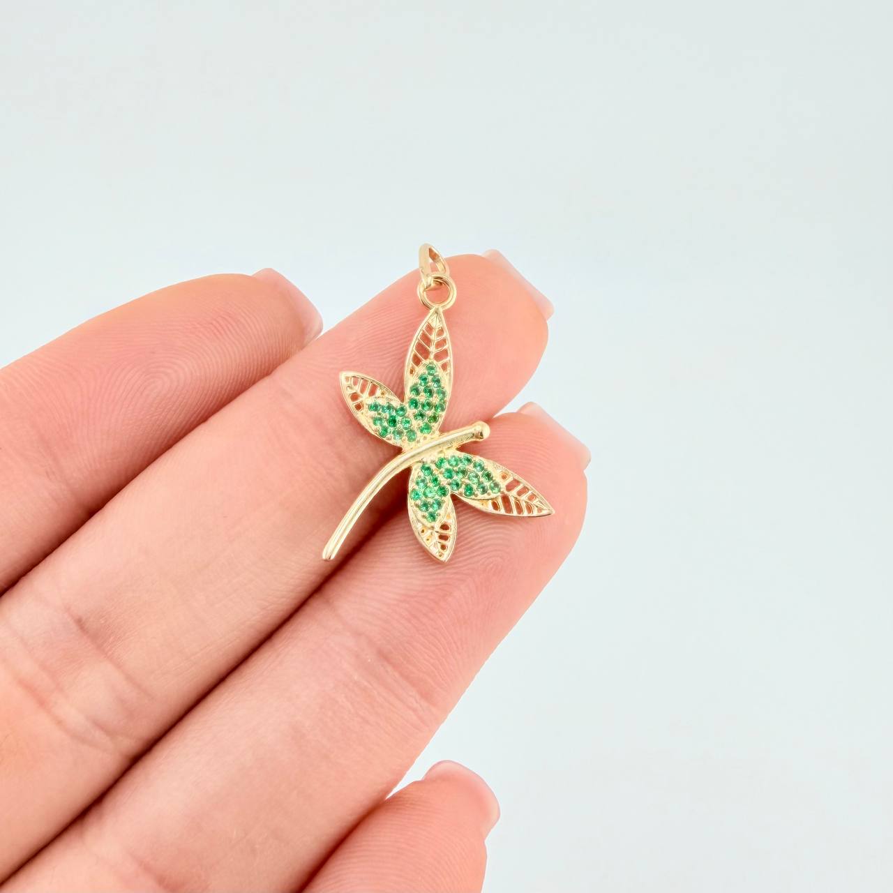 Pendant Dragonfly 1.95 g / 1 1/4 in Yellow Gold 18K