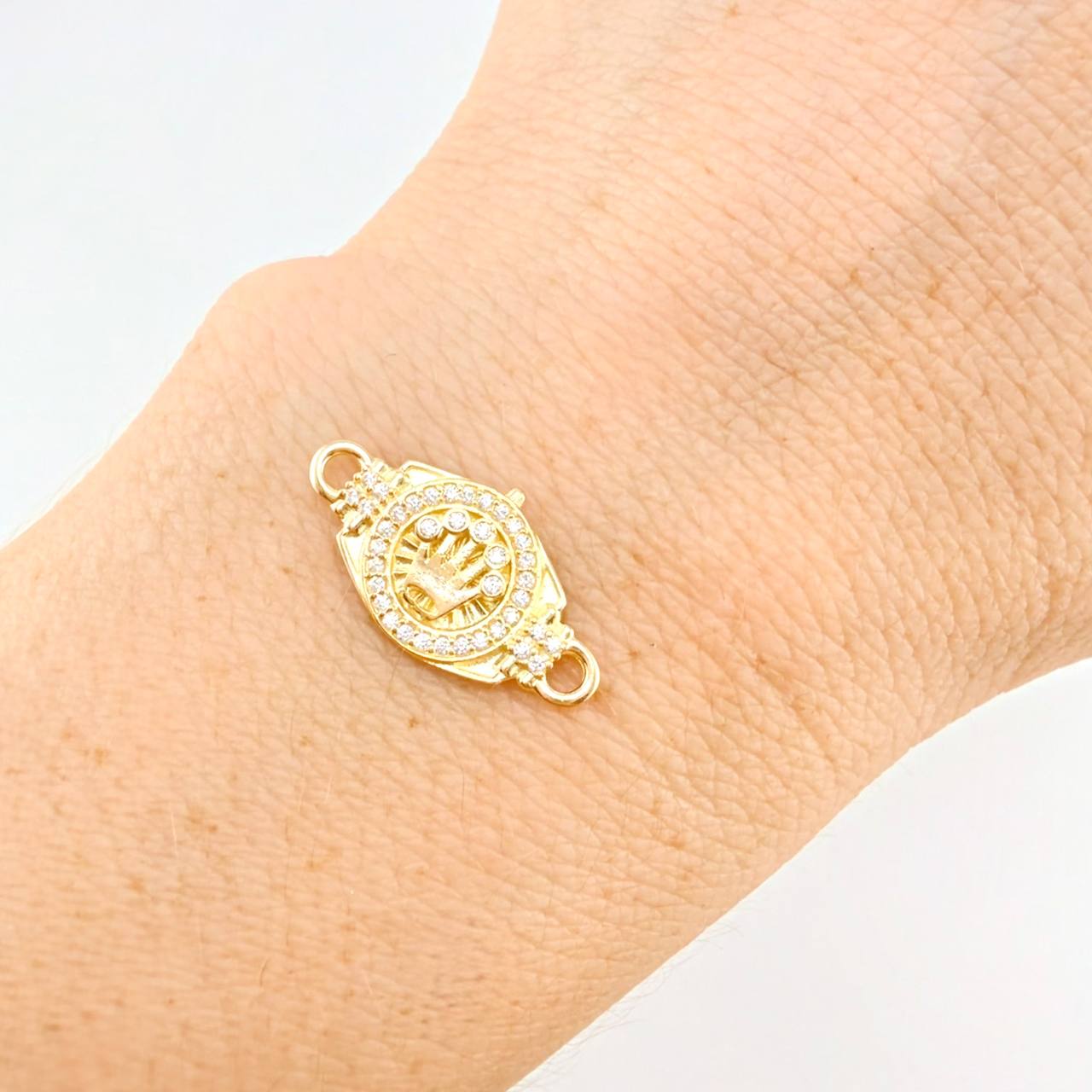 Herraje Correa Corona 1.4 g / 3/4 in Oro Amarillo 18K
