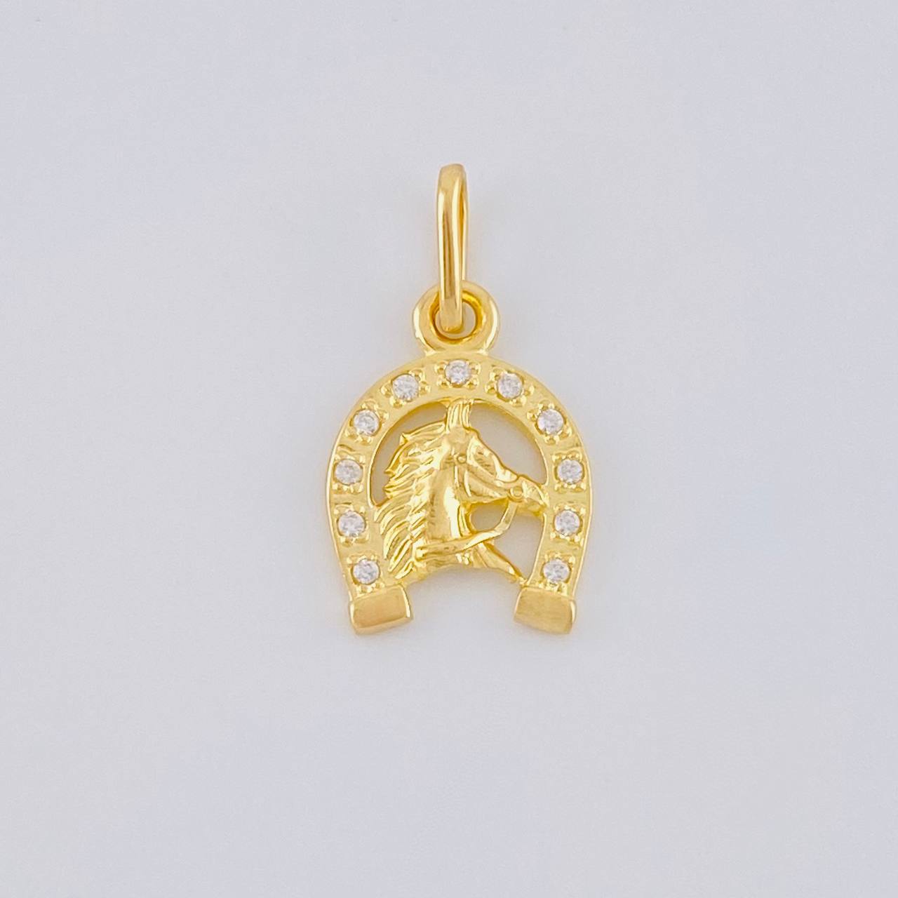 Dije Herradura Cabeza De Caballo 1.05 g / 3/4 in Oro Amarillo 18K