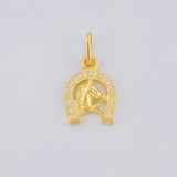 Dije Herradura Cabeza De Caballo 1.05 g / 3/4 in Oro Amarillo 18K
