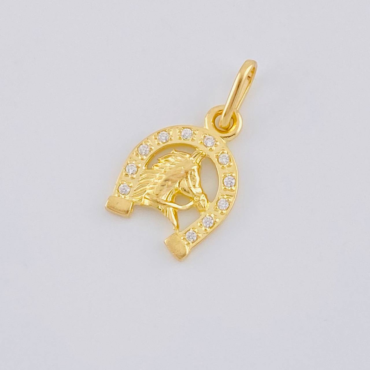 Dije Herradura Cabeza De Caballo 1.05 g / 3/4 in Oro Amarillo 18K