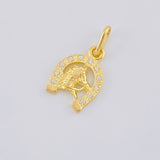Dije Herradura Cabeza De Caballo 1.05 g / 3/4 in Oro Amarillo 18K