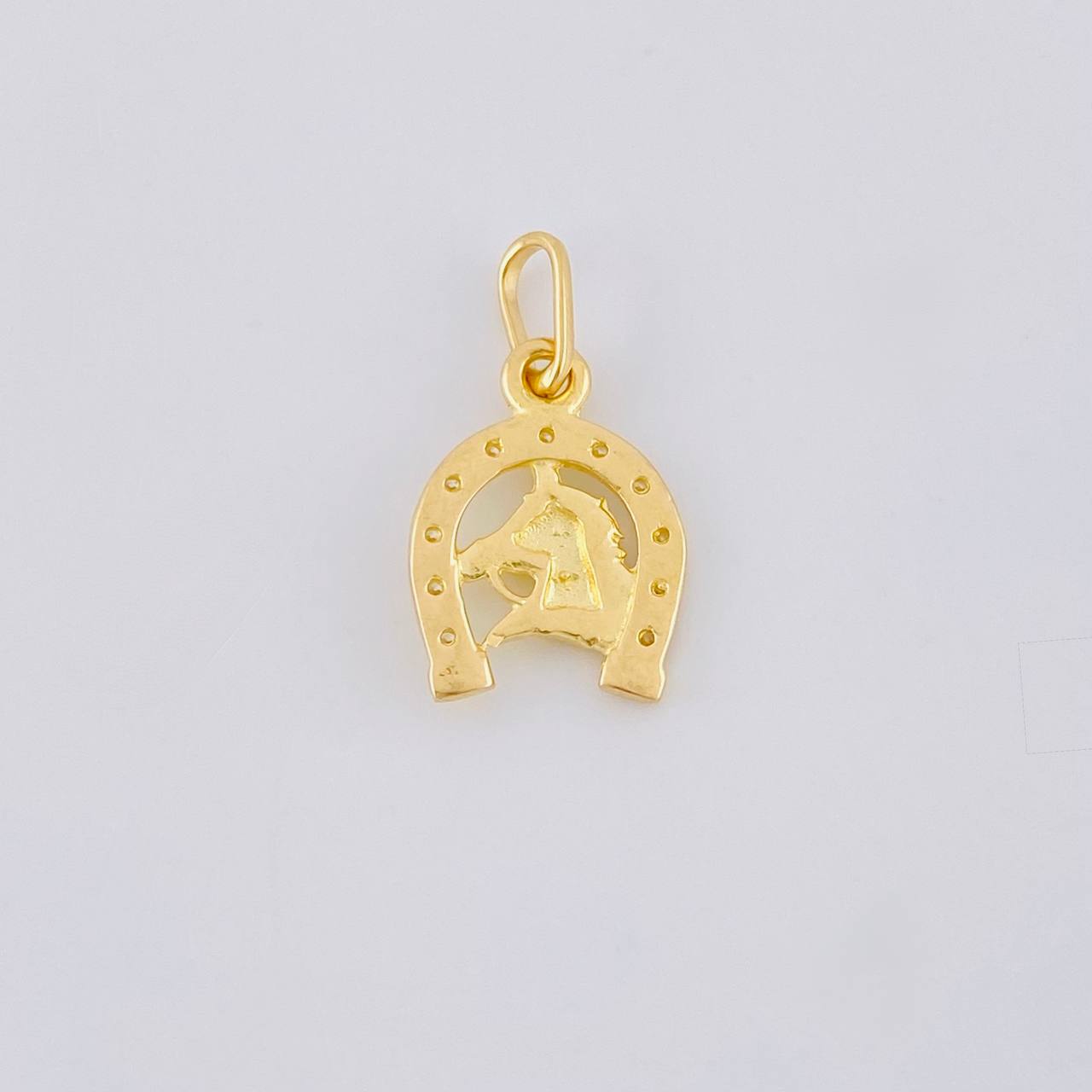 Dije Herradura Cabeza De Caballo 1.05 g / 3/4 in Oro Amarillo 18K