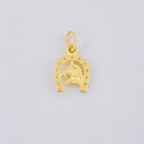 Dije Herradura Cabeza De Caballo 1.05 g / 3/4 in Oro Amarillo 18K