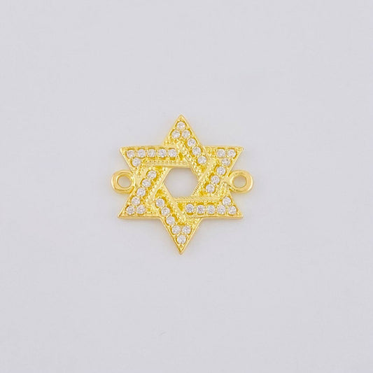 Herraje Estrella De David 1.1 g / 1/2 in Oro Amarillo 18K