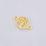 Charm Medallion Tree of Life 0.55 g / 1/2 in Yellow Gold 18K