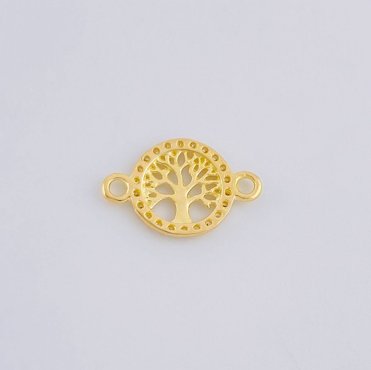 Charm Medallion Tree of Life 0.55 g / 1/2 in Yellow Gold 18K