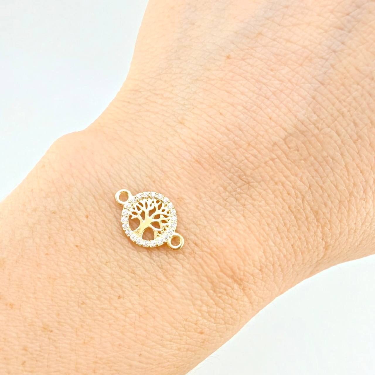 Charm Medallion Tree of Life 0.55 g / 1/2 in Yellow Gold 18K