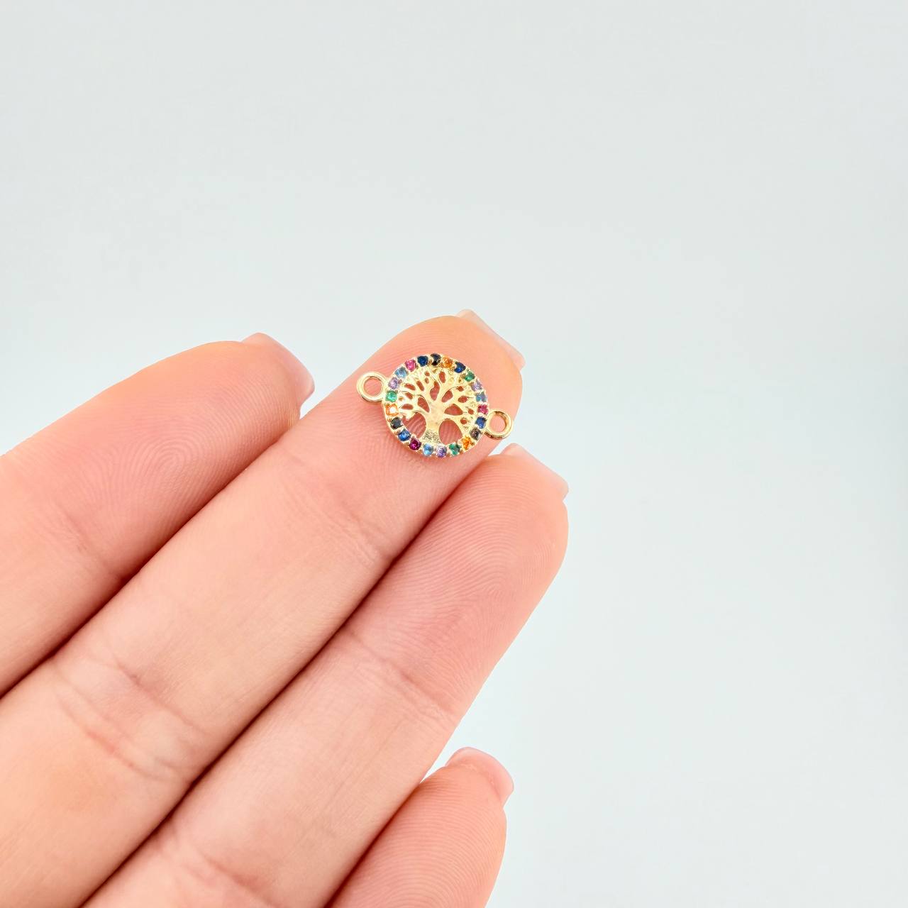Herraje Árbol De La Vida 0.55 g / 1/2 in Oro Amarillo 18K