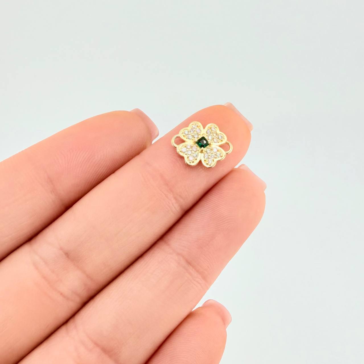 Herraje Trebol 0.85 g / 1/2 in Oro Amarillo 18K