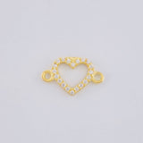 Herraje Silueta Corazón 0.4 g / 1/2 in Oro Amarillo 18K