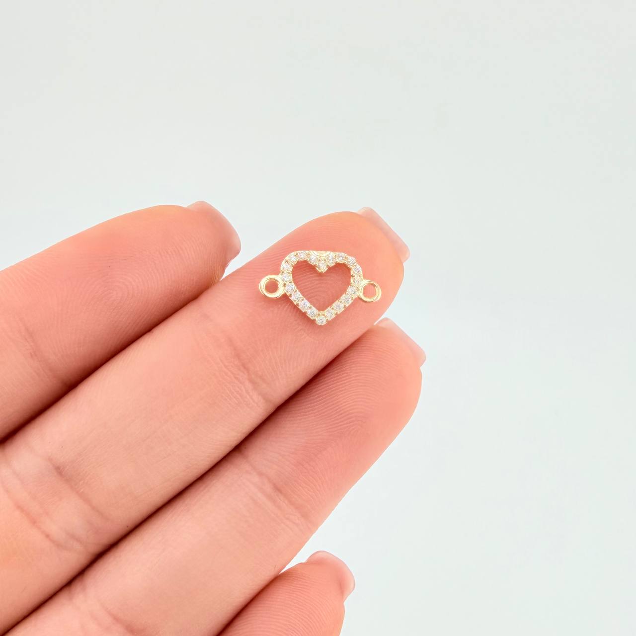 Herraje Silueta Corazón 0.4 g / 1/2 in Oro Amarillo 18K