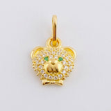 Pendant Bear Face 1.05 g / 1/2 in 18K Yellow Gold