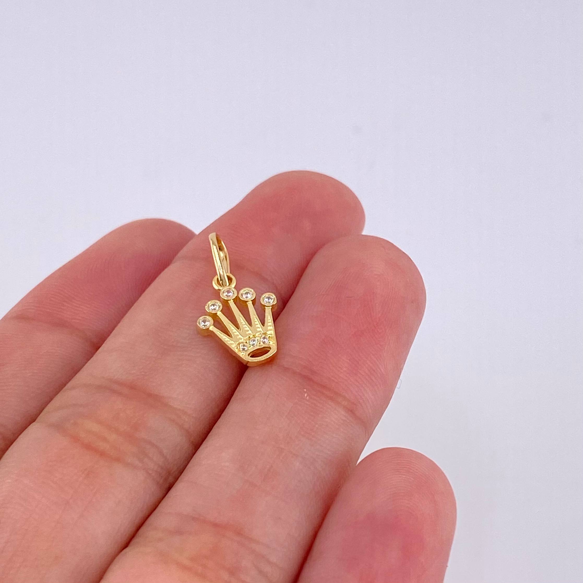 Pendant Crown 0.7 g / 3/4 in Yellow Gold 18K
