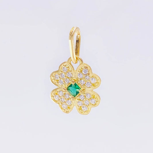 Dije Trebol 0.9 g / 1/2 in Oro Amarillo 18K