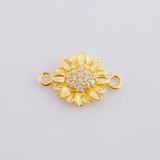 Herraje Girasol 0.9 g / 1/2 in Oro Amarillo 18K
