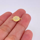 Herraje Girasol 0.9 g / 1/2 in Oro Amarillo 18K