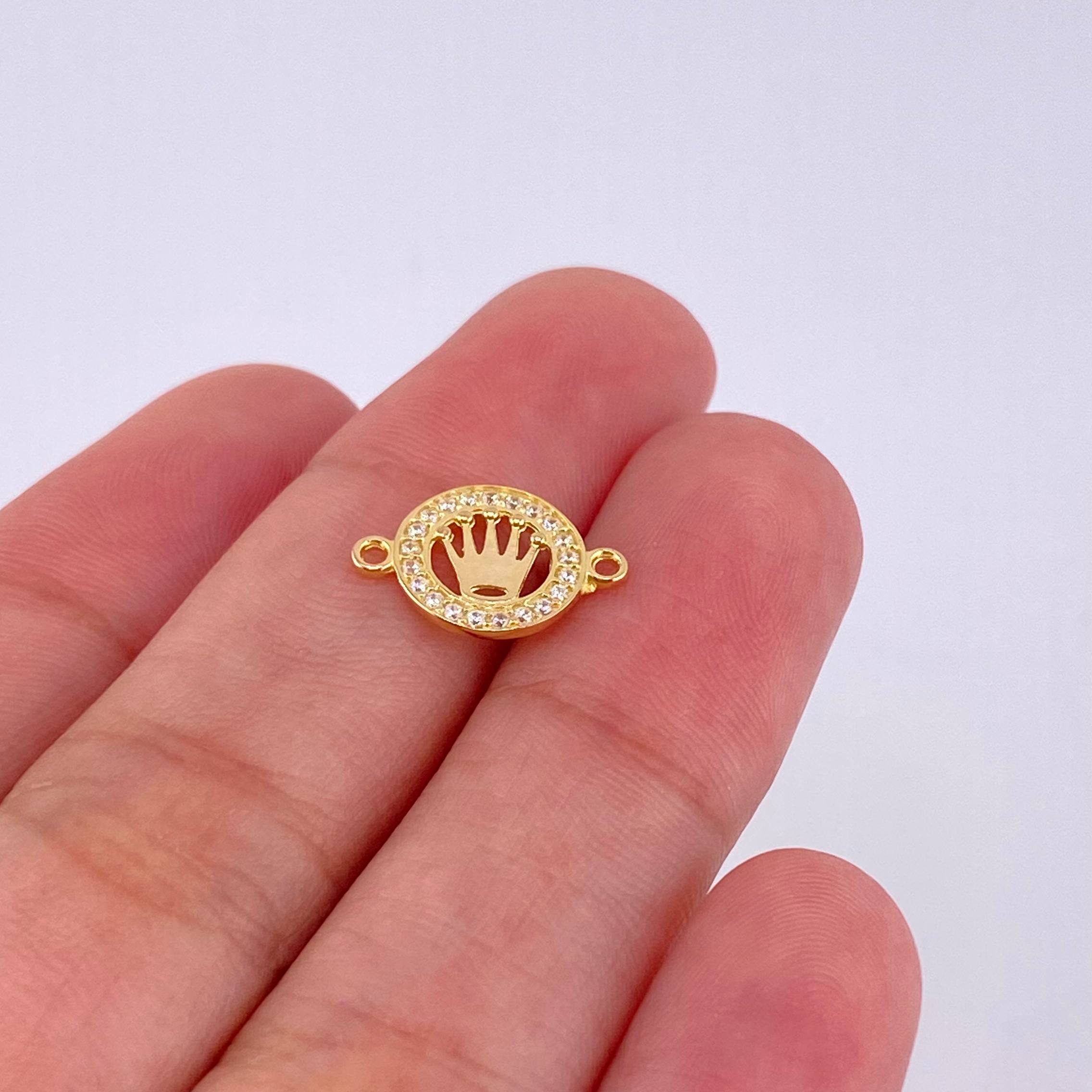 Charm Medal Crown 0.6 g / 1/2 in Yellow Gold 18K