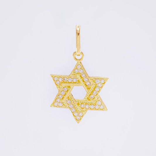 Dije Estrella De David 1.1 g / 3/4 in Oro Amarillo 18K