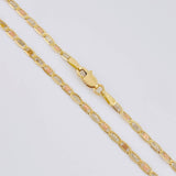 Flat Anchor Chain Diamond Cut 2.85 g / 16 1/2 in / 2.15 mm Three Golds 18K