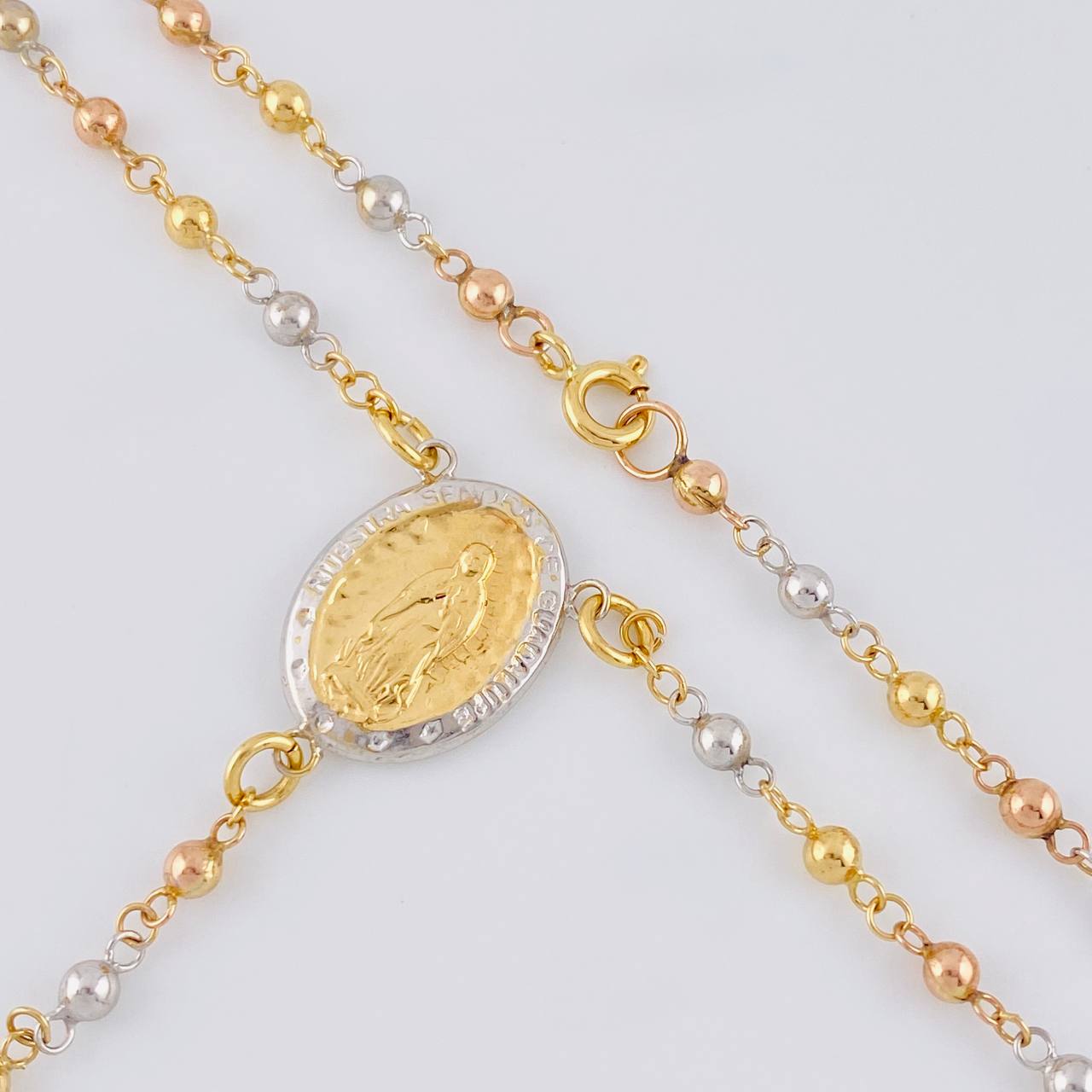 Rosary Virgin of Guadalupe 7.7 g / 20 3/4 in / 3.1 mm Three Golds 18K