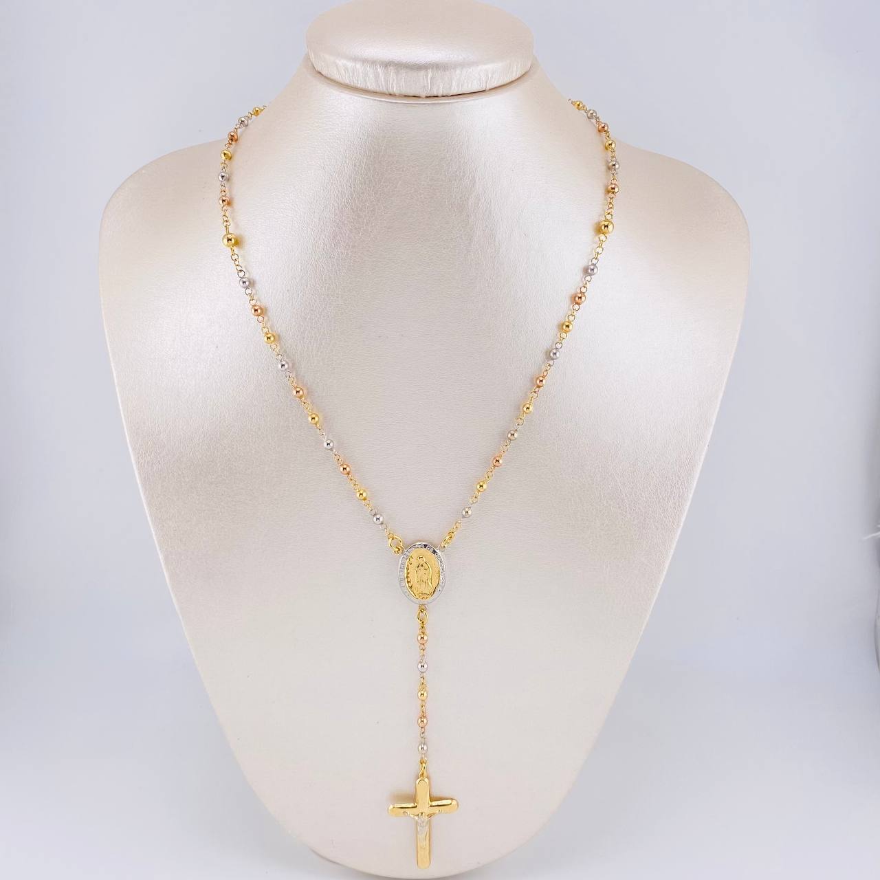 Rosary Virgin of Guadalupe 7.7 g / 20 3/4 in / 3.1 mm Three Golds 18K
