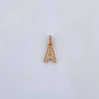 Pendant Letter A 0.7gr / 1.4cm / White Zircons 18K Yellow Gold $