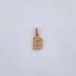 Pendant Letter B 0.95gr / 1.5cm / White Zirconia 18K Yellow Gold $
