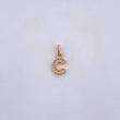 Pendant Letter C 0.7gr / 1.4cm / White Zirconia 18K Yellow Gold $