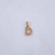 Pendant Letter D 0.7gr / 1.4cm / White Zirconia 18K Yellow Gold $