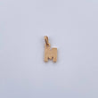 Pendant Letter M 0.8gr / 1.5cm / Smooth 18K Yellow Gold $
