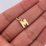 Pendant Letter M 0.8gr / 1.5cm / Smooth 18K Yellow Gold $