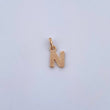 Pendant Letter N 0.65gr / 1.5cm / Smooth 18K Yellow Gold $