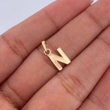 Pendant Letter N 0.65gr / 1.5cm / Smooth 18K Yellow Gold $