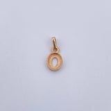 Pendant Letter O 0.5gr / 1.4cm / Smooth 18K Yellow Gold $