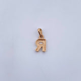 Pendant Letter R 0.55gr / 1.4cm / Smooth 18K Yellow Gold $