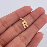 Pendant Letter R 0.5gr / 1.4cm / Smooth 18K Yellow Gold $
